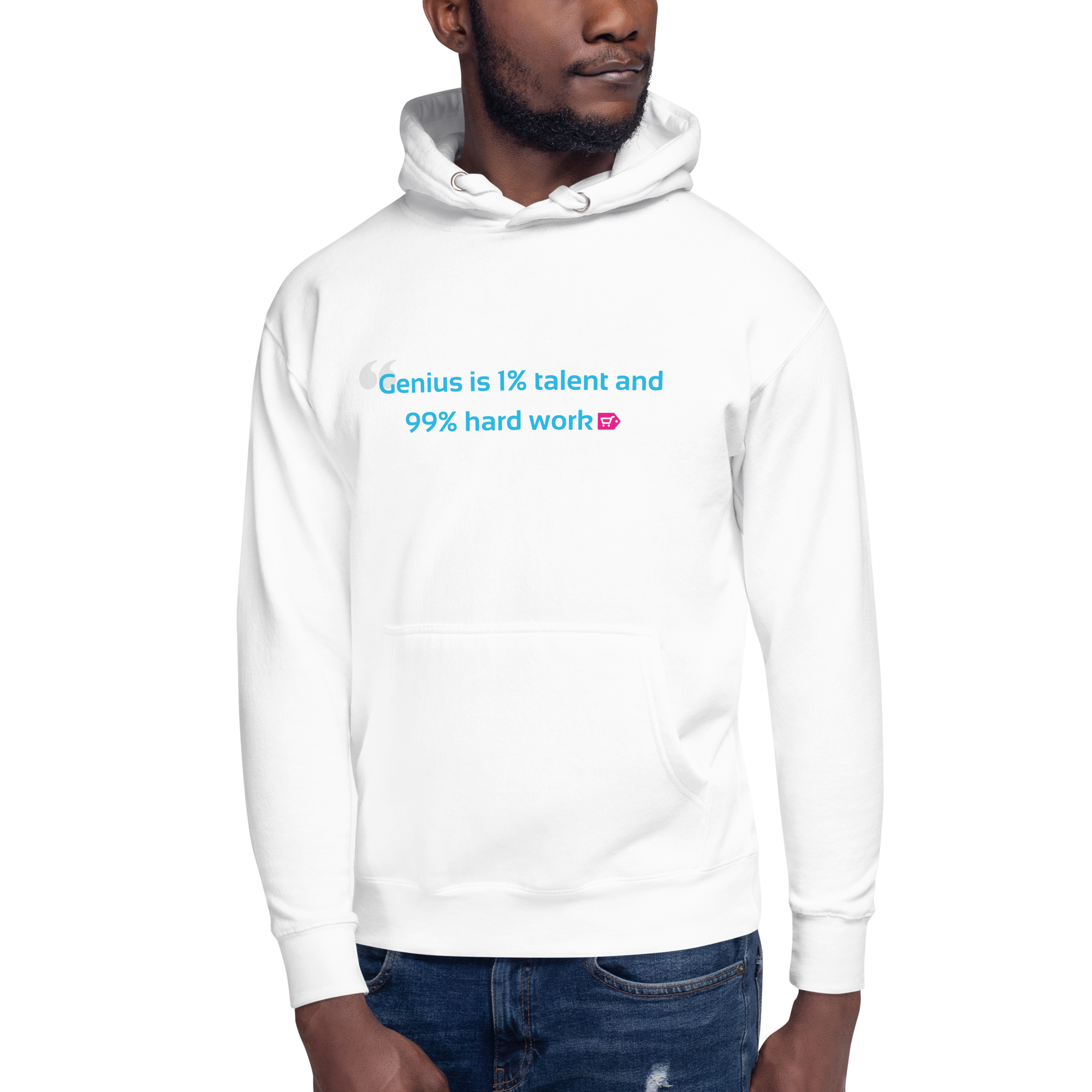 Student wearing a branded school hoodie